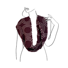 NUNO Infinity Shawl: "Tsubo Tsubo" (Wine)