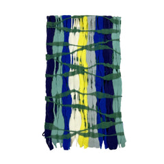 NUNO Scarf: "Threadstay" (Green/ Gray/Yellow/Blue Mix)