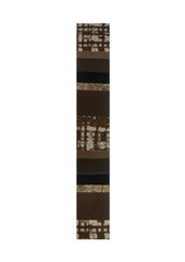 NUNO Runner/Scarf: "NUNO OriOri®" (Brown F4)