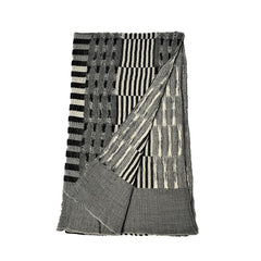 NUNO Shawl: "Rice Stubble" (White/Black)