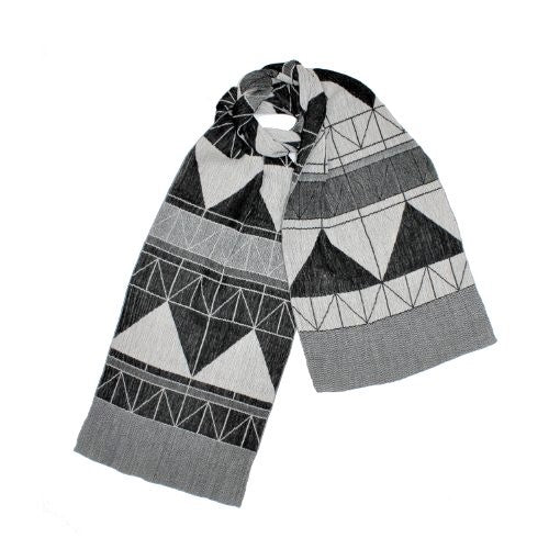 NUNO Narrow Shawl: "Fold Away" (Black/White)