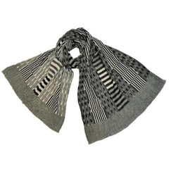 NUNO Shawl: "Rice Stubble" (White/Black)