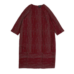 NUNO Cocoon Dress: "Currents" (Burgandy, Size 3)